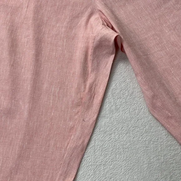 Lou & Grey Crosshatch Soft Stretch Linen Blend Pants Womens M - Picture 12 of 13